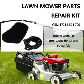 Create idea Air Filter Kit Fuel Filter Service Kit 17211 ZG1 700 Compatible with Honda GV100 HR173 HRB423 HRB535 with L7T Spark Plug and Fuel Line