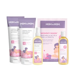 MOM to MOM Kit Etapa A + SPA Primeros meses de Embarazo, Previene las Estrías y Consiente la Piel