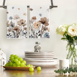 Artoid Mode Kazte Snowflakes Hello Winter Christmas Kitchen Towels Tea Towels 42 x 65 cm Scarf Xmas Decoration Towels Set of 2