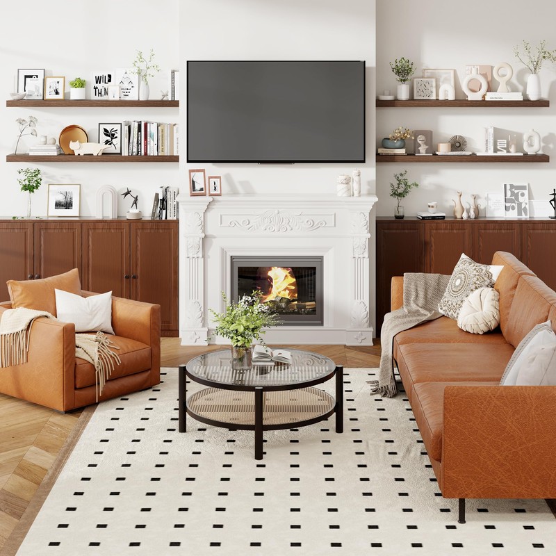 Heimlove 55 Inch Floating Shelves for Wall 8 Inch Deep