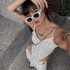 88flix Sunglasses, Korean UV Protection, Square Frame, Vintage Fashion Glass,