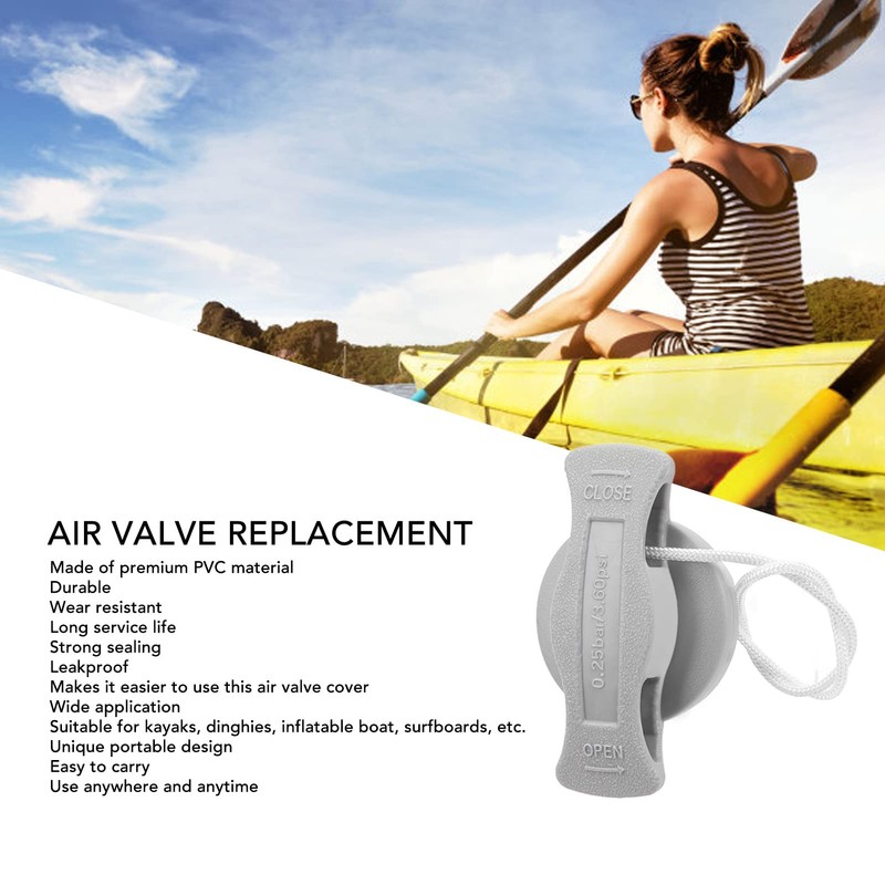 Tbest Inflatable Boat Air Plug, 3-Piece Inflatable Boat Valve, Professional