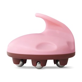 iunxkmi Lymphatic Massage Roller for Cellulite Remover Body Sculpting - Handheld Cellulite Massage Tool for Body Bloat Blood Circulation Lymphatic Drainage Pink