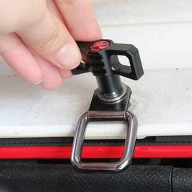 Sukemichi Hardtop Removal Lift Quick Release Bolts Thumb Screws with D Ring Tie Down Anchors for Jeep Wrangler TJ JK JL 4XE Gladiator JT Ford Bronco Accessories - Hard Top Removal Screws(Star)