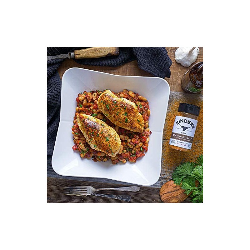 Kinder's Organic Woodfired Garlic Rub, Premium Quality Seasoning, MSG Free