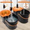 Nolopau Spin Mop and Bucket with Wringer Set, Double Bucket