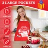 Toulite 12 Pcs Christmas Aprons Bulk Unisex Bib Apron with