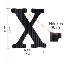 13.7" Metal Letters for Wall Decor, Corrugated Black Large 3D Letters, Decorative Farmhouse Hanging Alphabet Signs for Home Bedroom Office Wedding Party (X)