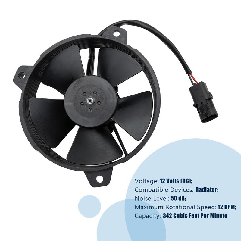 5.2" Puller Fan Replace 30103059, 12V 342 cfm Radiator Cooling