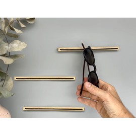 MOUGIGI 3PCS Wooden Sunglass Holder for Wall - Eyeglass Holder for Home, Wall-Mounted Sunglass Rack Stand - Keep your Reading Glasses, and Sunnies Organized and within Reach
