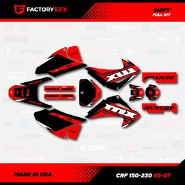 Factory EFX Black & Red Shift Racing Graphics Kit fits 03-07 Honda CRF150 CRF 150 Decal 150F