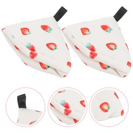 OSALADI 2pcs Hot Handle Holder Non Slip Pot Holders Cover Assist Hot Pan Handle Triangle Fabric Pot Clip Pot lid Gloves Anti Scalding Protector Kitchen Cooking Pot Handle Hat