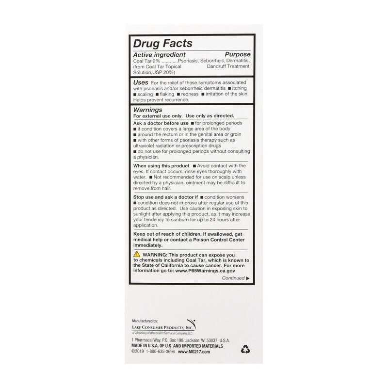 Mg217 Psoriasis Coal tar Formula Ointment 4 oz