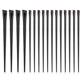 16 Piece Angled Eyeliner Brush Flat Tapered Eyebrow Concealer Brush Eyebrow Tint Brushes Ultra Thin Makeup Applicator Eye Shadow Applicator Sticks Brushes for Makeup
