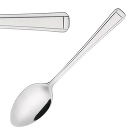 Olympia Harley Cutlery Teaspoons Set (Pack of 12), Silver, High Polished Stainless Steel, Size: 140(L)mm, Tea & Coffee Spoons, Dishwasher Safe - Home, Kitchen, Restaurant Use, D697
