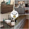 YourGift 6 Pack Drawer Knobs Diamond Shaped Crystal Glass 30mm