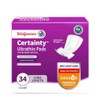 Certainty Ultrathin Pads, Long Length, Maximum Absorbency, 34 Count, Bladder