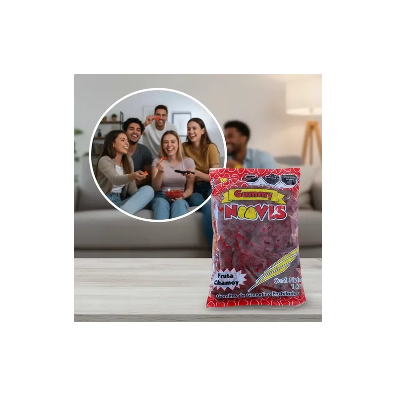 Gomitas De Fruta Con Chamoy Gummy Noovis 1kg