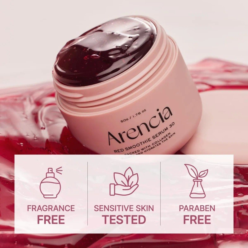 Suero Facial Rojo Noche Arencia Colágeno Niacinamida