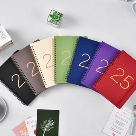 2025 Planner - 2025 Weekly Monthly Planner from January 2025 - December 2025, 6.4" x 8.5" Calendar Planner with Tabs, Inner Pocket