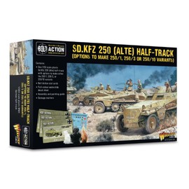 Warlord Bolt Action SD.KFZ (Alte) Half-Track 1:56 Tabletop Miniatures - Plastic Paintable Miniature WWII Soldiers Set, Unpainted Table Top 28mm Military Minifigures for Adults - Gaming Figurines Pack