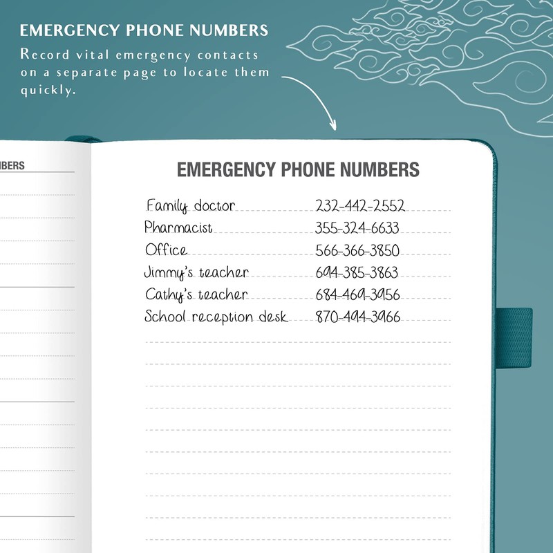 Legend Planner Address Book with Alphabetical Tabs –Telephone Contacts Book