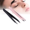 Pinzas de cejas de acero inoxidable Modern Rosa, 2 piezas