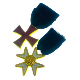 Knights Templar Masonic ILLUSTRIOUS Order RED CROSS Knight of Malta Breast JEWELS SET