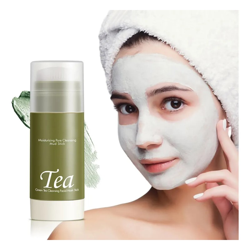 La Máscara De Té Verde Se Adhiere A Los Puntos