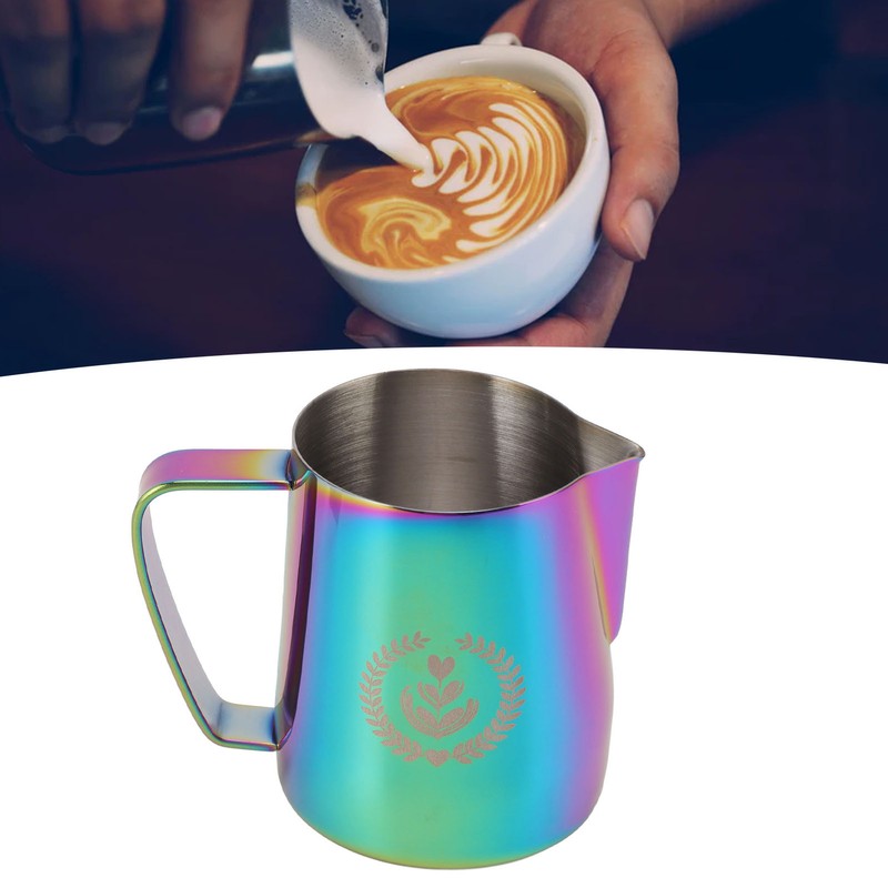 Frothing Pitcher 304 Stainless Steel Pull Flower Cup Coffee Milk