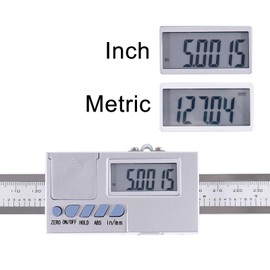 Accusize Industrial Tools 0-12 inch/0-300 mm x 0.0005 Inch/0.01 mm Horizontal Electronic Digital DRO Scale Unit, Abho-0012