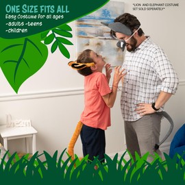 Squirrel Products Giraffe Headband Ears and Tail Costume Accessory Set, One Size Fits All Ages 3+