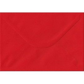 Solid Poppy Red G4-152 mm x 216 mm (8.5 inch x 6 inch) 100gsm Gummed Envelope (Pack of 100)