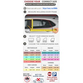 XL/Car Window Shades for SUVs (10 Sizes) - Breathable Stretchy Mesh Screens for Baby, Sun, Heat, Bug & Privacy Protection, Ideal for Camping Adventures, 2-Pack by Qualizzi