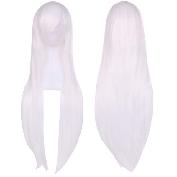 Pumpkin Parade Wig 3 Piece Set Long Straight Full Wig with Stand Snow White