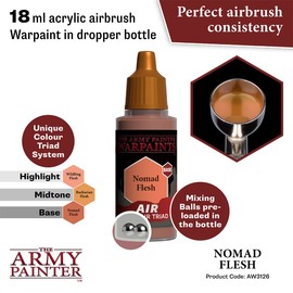 The Army Painter Warpaints Air - Non-Toxic Water Based Airbrush paint – acrylic paint and primer for Tabletop Roleplaying, Boardgames, and Wargames Miniature Model Painting (Nomad Flesh)