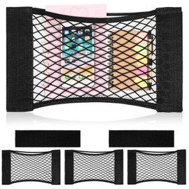 iplusmile 4Pcs RV Cargo Storage Mesh Net, Automotive Elastic Wall Sticker Organizer Pouch Bag, Netting Pocket with Adhesive Strip for RV, Car, SUV, Truck