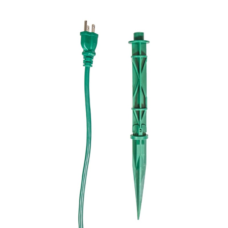 VOLT 120V Outdoor Power Stake with Timer, 6 Grounded Outlets