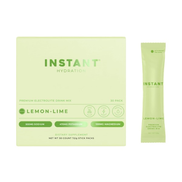 Instant Hydration Electrolytes Powder Packets - Lemon Lime Drink Mix
