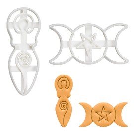 Set of 2 Cookie Cutters (Trifold Goddess & Spiral Goddess) Bakerlogy