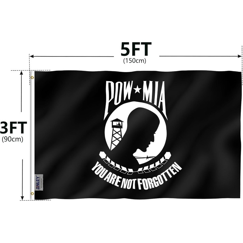 ANLEY Fly Breeze 3x5 Foot POW MIA Flag - Vivid
