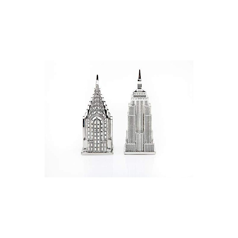 Godinger Empire State and Chrysler Building Salt and Pepper Shakers,