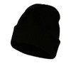 Unisex Black Knit Beanie for Cold Weather
