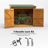 5-Key Double Door Shed Hardware Kit - Includes Barrel Bolt,