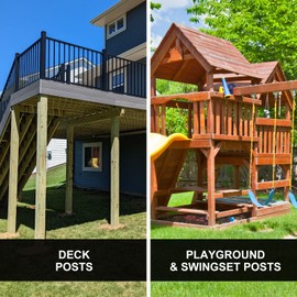 Fast 2K Deck Post Mix | Expanding Foam Concrete Alternative for Deck Post, Fence Post, Mailbox, & Playground Equipment Installs. Fast-Setting, Post Foam