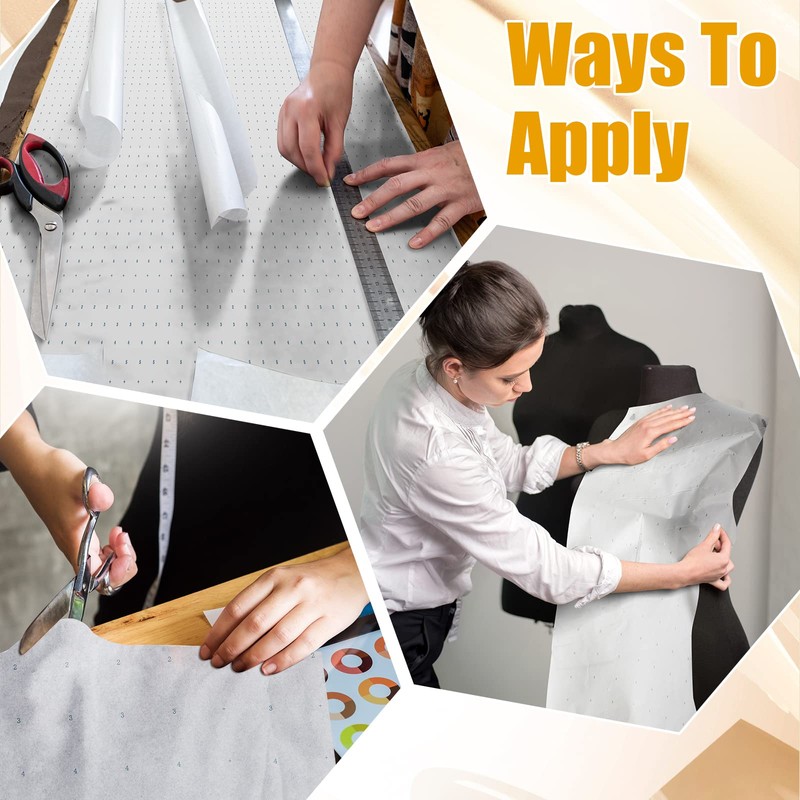 Fuutreo 2 Rolls Dotted Pattern Paper for Sewing 45 Inches