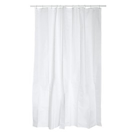 MSV White Polyester Shower Curtain 120 X 200