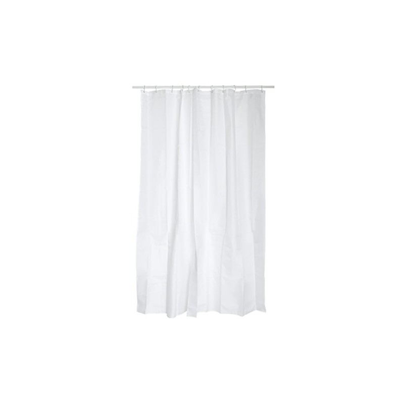 MSV White Polyester Shower Curtain 120 X 200