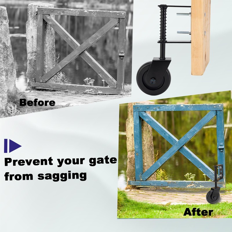 Real Fancy 4.3" Heavy Duty Gate Wheel - Spring Loaded