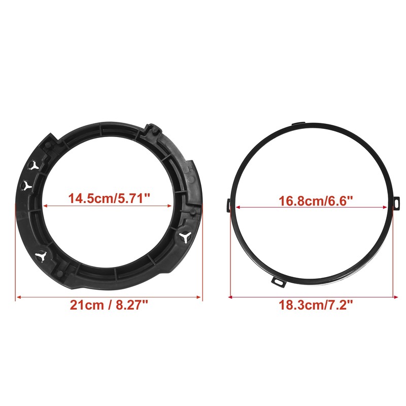 X AUTOHAUX 7 Inch Round Headlight Mounting Retaining Bracket Ring